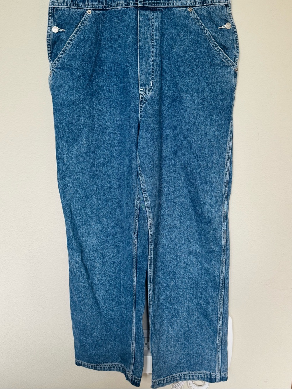Tommy Hilfiger Blue Denim Overalls with Branded Straps - Picture 4 of 11